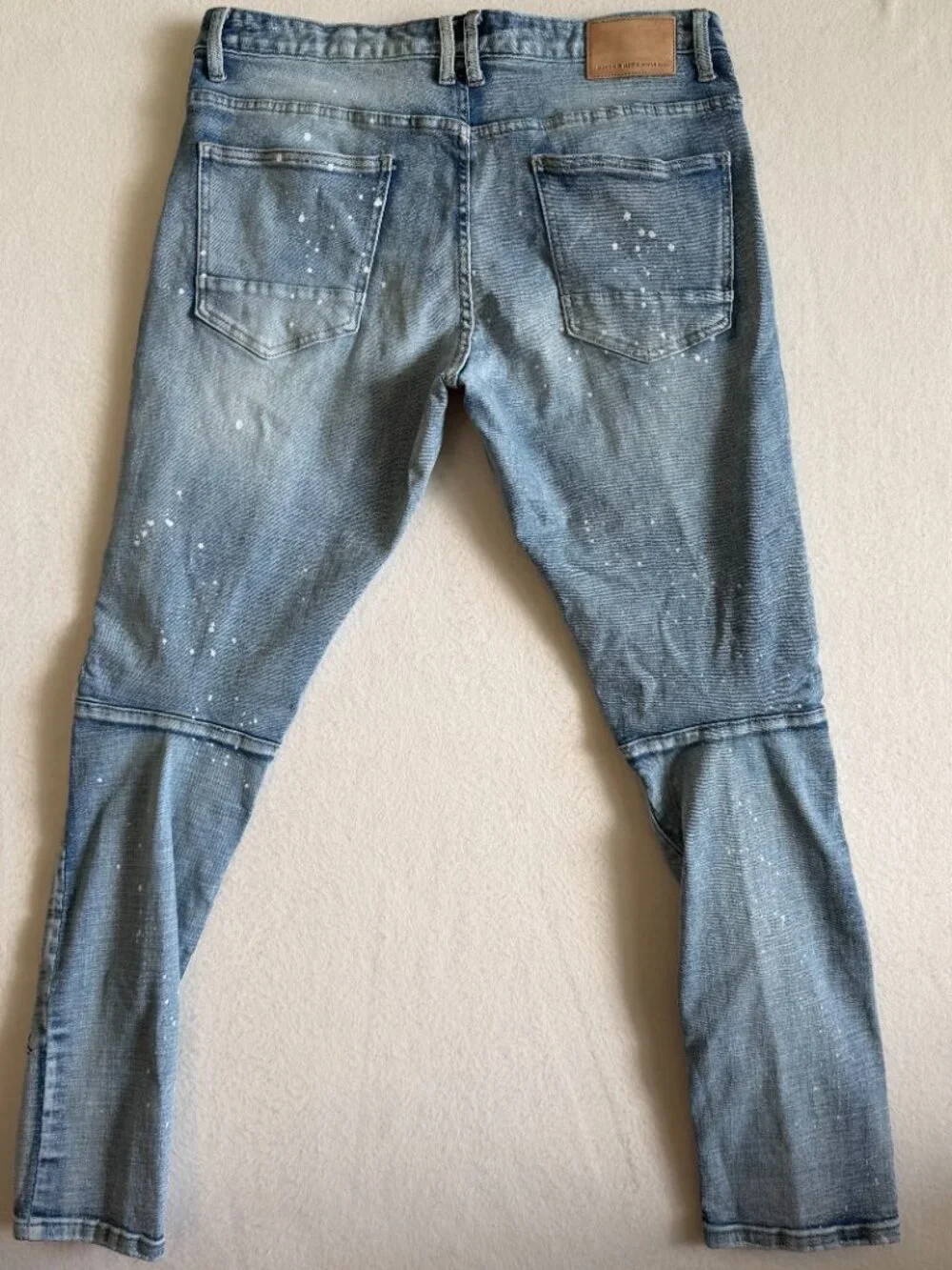 Smoke Rise Jeans Men’s 36X32 Distressed Graffiti Paint Splatter Streetwear Goth